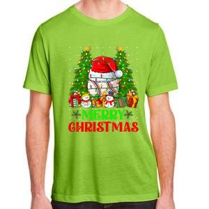 Baseball Christmas Tree Lights Holiday Santa Baseball Xmas Cool Gift Adult ChromaSoft Performance T-Shirt