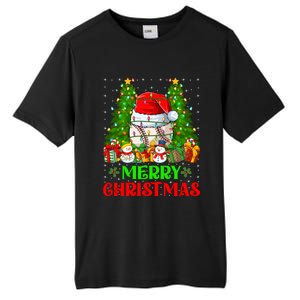 Baseball Christmas Tree Lights Holiday Santa Baseball Xmas Cool Gift Tall Fusion ChromaSoft Performance T-Shirt