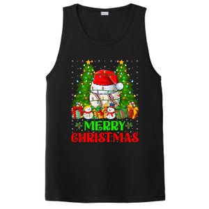 Baseball Christmas Tree Lights Holiday Santa Baseball Xmas Cool Gift PosiCharge Competitor Tank