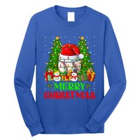 Baseball Christmas Tree Lights Holiday Santa Baseball Xmas Cool Gift Long Sleeve Shirt