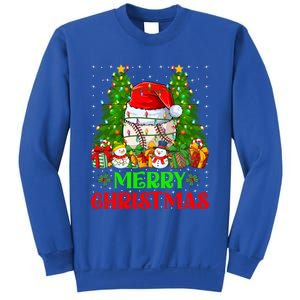 Baseball Christmas Tree Lights Holiday Santa Baseball Xmas Cool Gift Sweatshirt