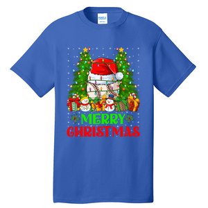 Baseball Christmas Tree Lights Holiday Santa Baseball Xmas Cool Gift Tall T-Shirt