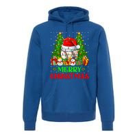 Baseball Christmas Tree Lights Holiday Santa Baseball Xmas Cool Gift Premium Hoodie