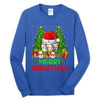 Baseball Christmas Tree Lights Holiday Santa Baseball Xmas Cool Gift Tall Long Sleeve T-Shirt