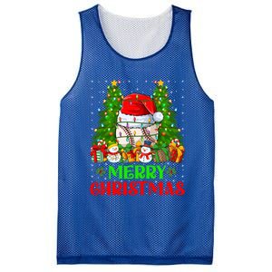 Baseball Christmas Tree Lights Holiday Santa Baseball Xmas Cool Gift Mesh Reversible Basketball Jersey Tank