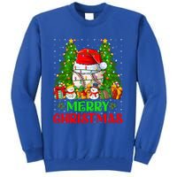 Baseball Christmas Tree Lights Holiday Santa Baseball Xmas Cool Gift Tall Sweatshirt