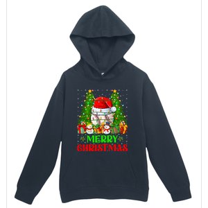 Baseball Christmas Tree Lights Holiday Santa Baseball Xmas Cool Gift Urban Pullover Hoodie