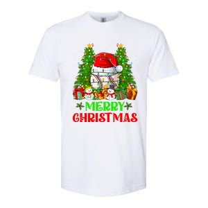 Baseball Christmas Tree Lights Holiday Santa Baseball Xmas Cool Gift Softstyle CVC T-Shirt