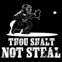 Baseball Catcher Thou Shalt Not Steal - Religious Gift Doggie Tank