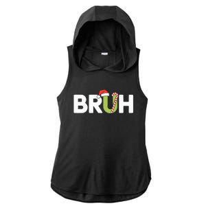 Bruh Christmas Teens Funny Christmas Ladies PosiCharge Tri-Blend Wicking Draft Hoodie Tank