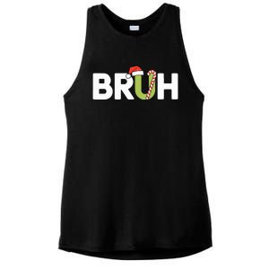 Bruh Christmas Teens Funny Christmas Ladies PosiCharge Tri-Blend Wicking Tank