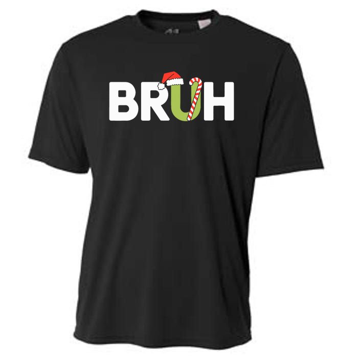 Bruh Christmas Teens Funny Christmas Cooling Performance Crew T-Shirt