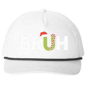 Bruh Christmas Teens Funny Christmas Snapback Five-Panel Rope Hat