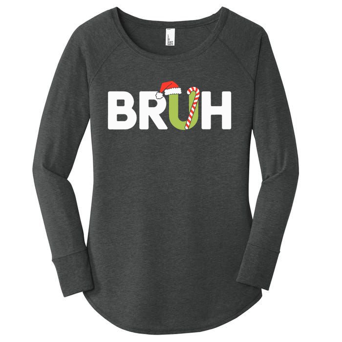 Bruh Christmas Teens Funny Christmas Women's Perfect Tri Tunic Long Sleeve Shirt