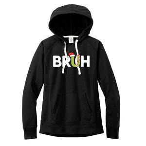 Bruh Christmas Teens Funny Christmas Women's Fleece Hoodie