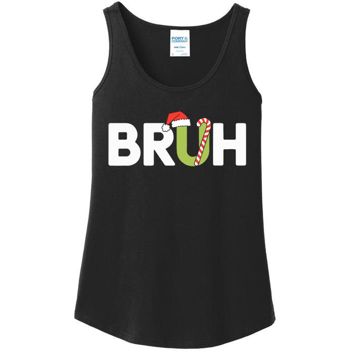 Bruh Christmas Teens Funny Christmas Ladies Essential Tank