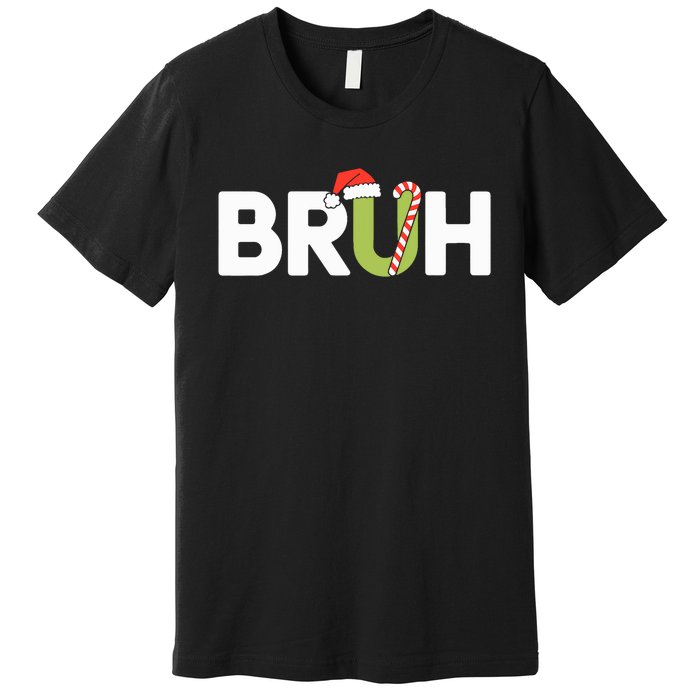 Bruh Christmas Teens Funny Christmas Premium T-Shirt