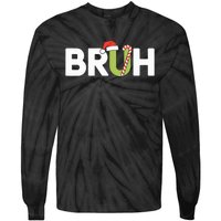 Bruh Christmas Teens Funny Christmas Tie-Dye Long Sleeve Shirt