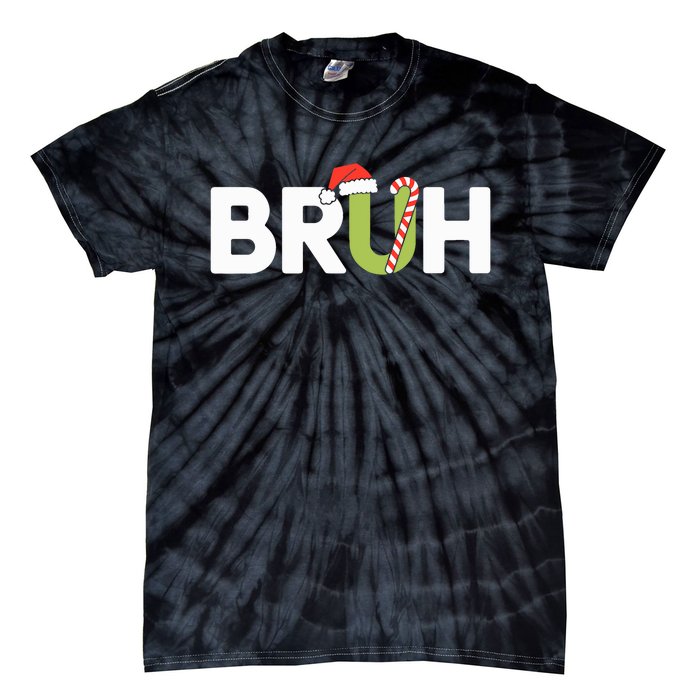 Bruh Christmas Teens Funny Christmas Tie-Dye T-Shirt