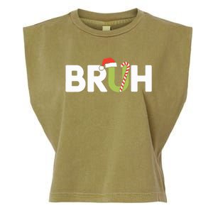 Bruh Christmas Teens Funny Christmas Garment-Dyed Women's Muscle Tee