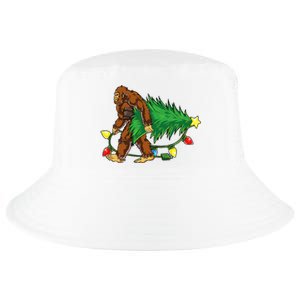 Bigfoot Christmas Tree Lights Xmas Sasquatch Lovers Cool Comfort Performance Bucket Hat