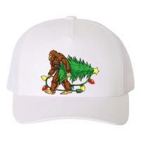 Bigfoot Christmas Tree Lights Xmas Sasquatch Lovers Yupoong Adult 5-Panel Trucker Hat