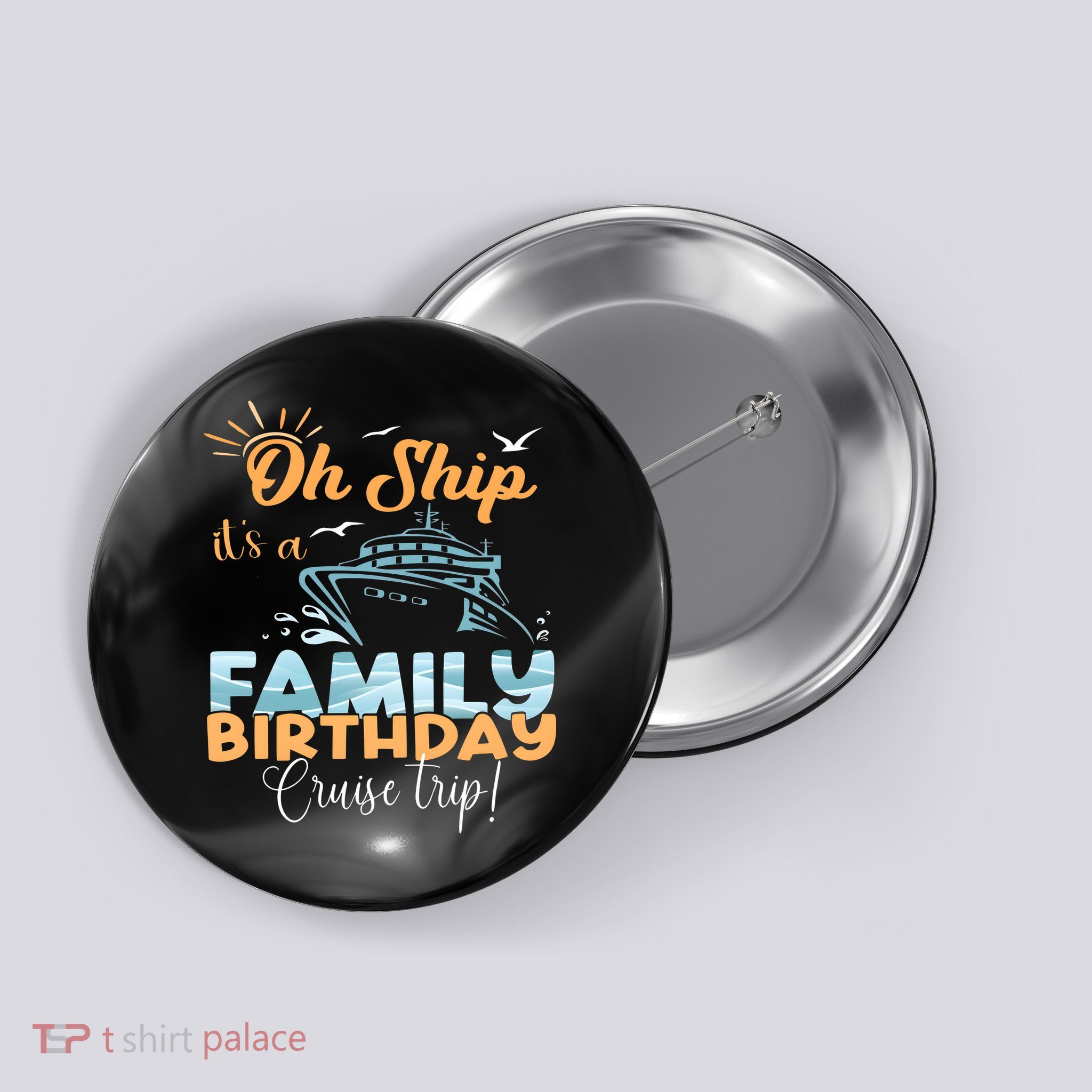 Birthday Cruise Trip Family Matching Family Button