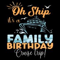 Birthday Cruise Trip Family Matching Family 7-Panel Snapback Hat