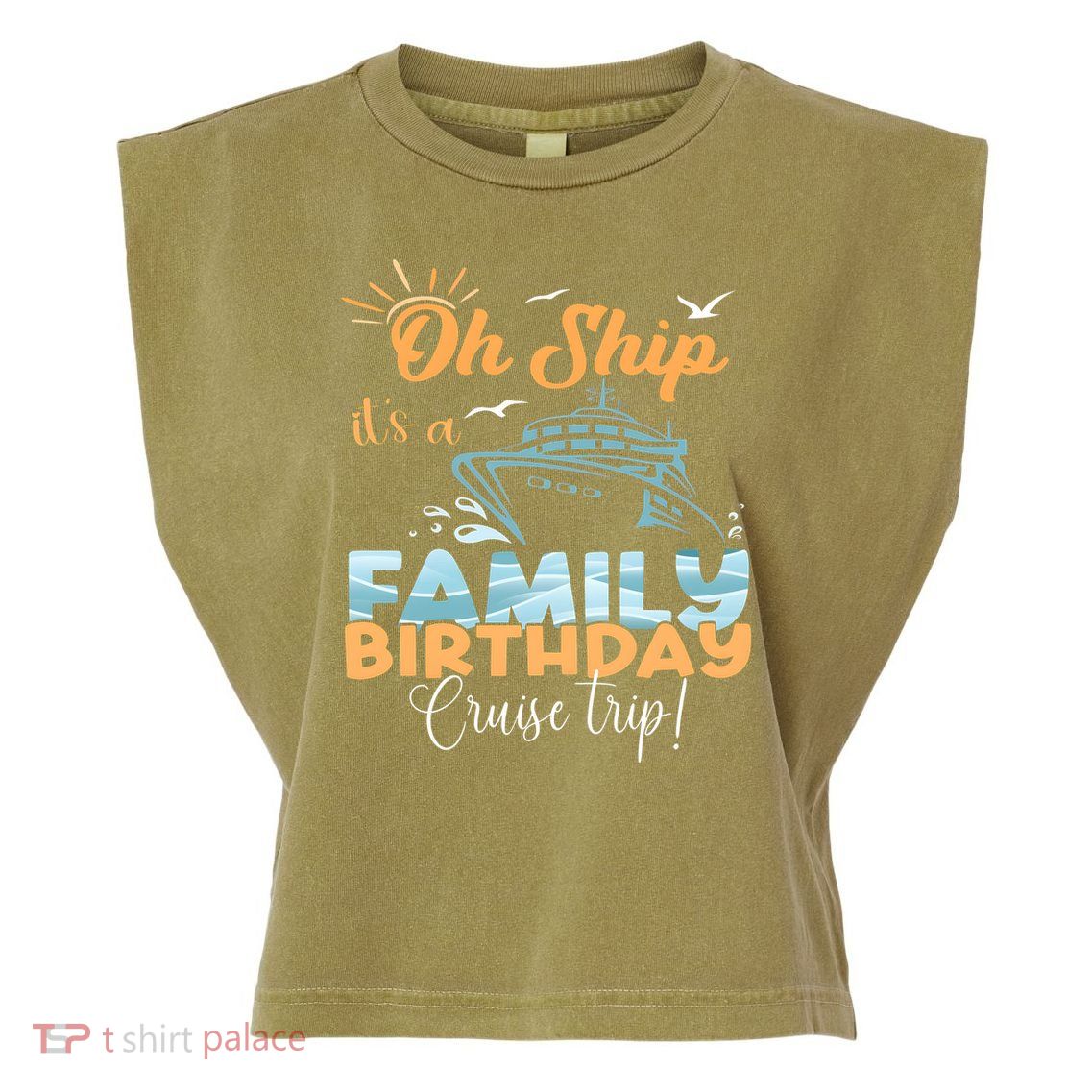 Birthday Cruise Trip Family Matching Family Garment-Dyed Women's Muscle Tee