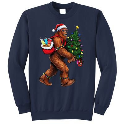 Bigfoot Christmas Tree Lights Xmas Sasquatch Lover Sweatshirt