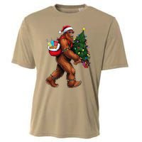 Bigfoot Christmas Tree Lights Xmas Sasquatch Lover Cooling Performance Crew T-Shirt