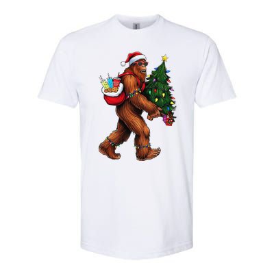 Bigfoot Christmas Tree Lights Xmas Sasquatch Lover Softstyle CVC T-Shirt