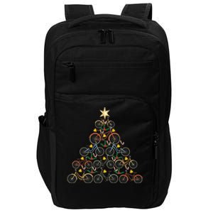 Bicycle Christmas Tree Funny Biker Bicyclist Xmas For Family Funny Gift Impact Tech Backpack