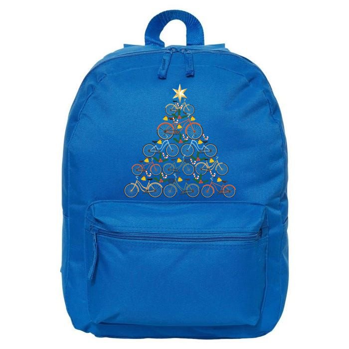 Bicycle Christmas Tree Funny Biker Bicyclist Xmas For Family Funny Gift 16 in Basic Backpack