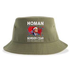 Border Czar Tom Homan Trump President Elect Maga Support Sustainable Bucket Hat