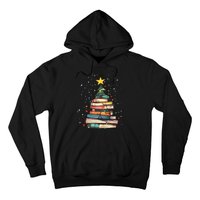 Book Christmas Tree Book Lover Teacher Librarian Hoodie