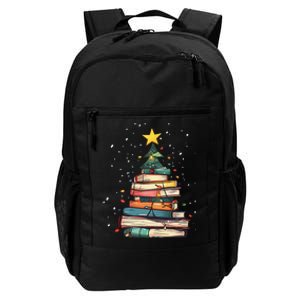 Book Christmas Tree Book Lover Teacher Librarian Daily Commute Backpack