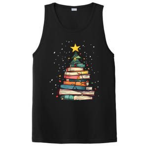 Book Christmas Tree Book Lover Teacher Librarian PosiCharge Competitor Tank