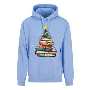 Book Christmas Tree Book Lover Teacher Librarian Unisex Surf Hoodie