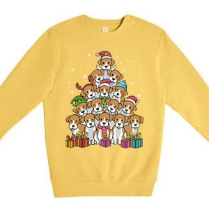 Beagle Christmas Tree Cool Gift Premium Crewneck Sweatshirt