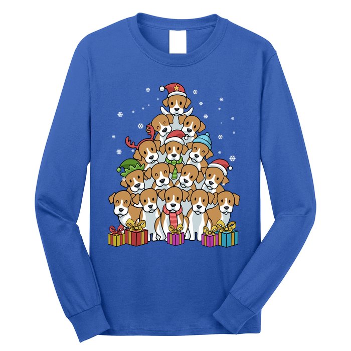 Beagle Christmas Tree Cool Gift Long Sleeve Shirt