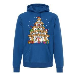 Beagle Christmas Tree Cool Gift Premium Hoodie