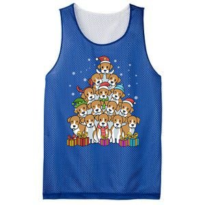 Beagle Christmas Tree Cool Gift Mesh Reversible Basketball Jersey Tank