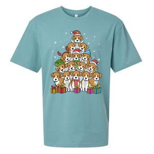 Beagle Christmas Tree Cool Gift Sueded Cloud Jersey T-Shirt