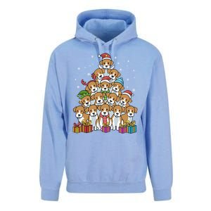 Beagle Christmas Tree Cool Gift Unisex Surf Hoodie