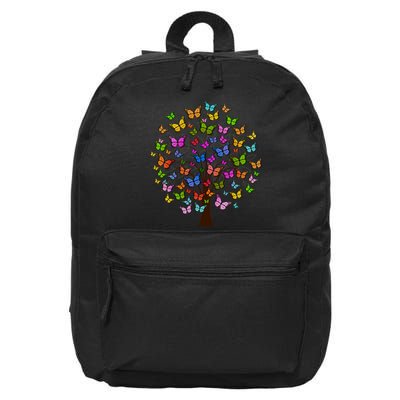 Butterfly Colorful Tree 16 in Basic Backpack