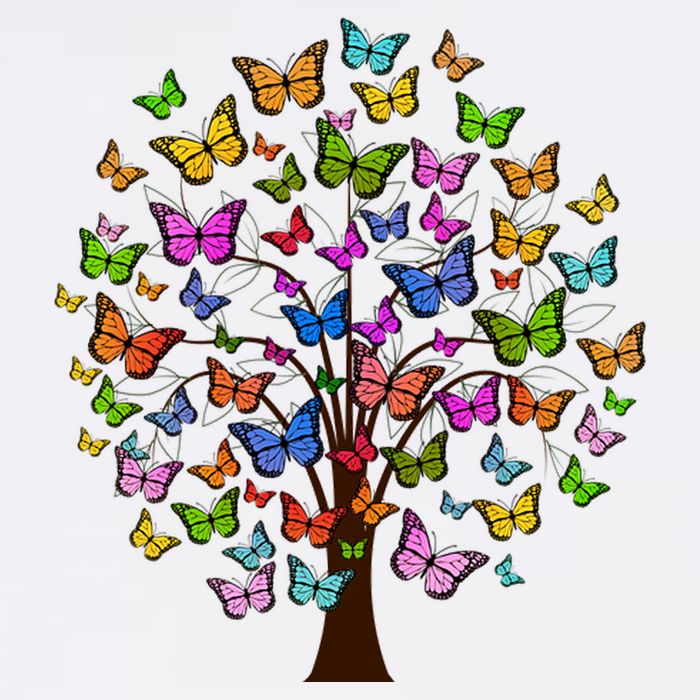 Butterfly Colorful Tree Apron