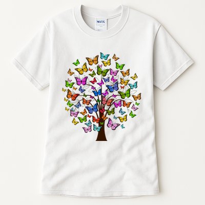 Butterfly Colorful Tree Tall T-Shirt