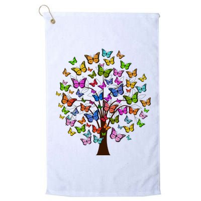 Butterfly Colorful Tree Golf Towel