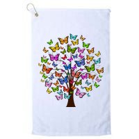 Butterfly Colorful Tree Golf Towel